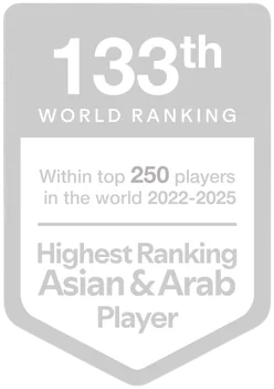 World No.133, the highest-ranked Asian and Arab player