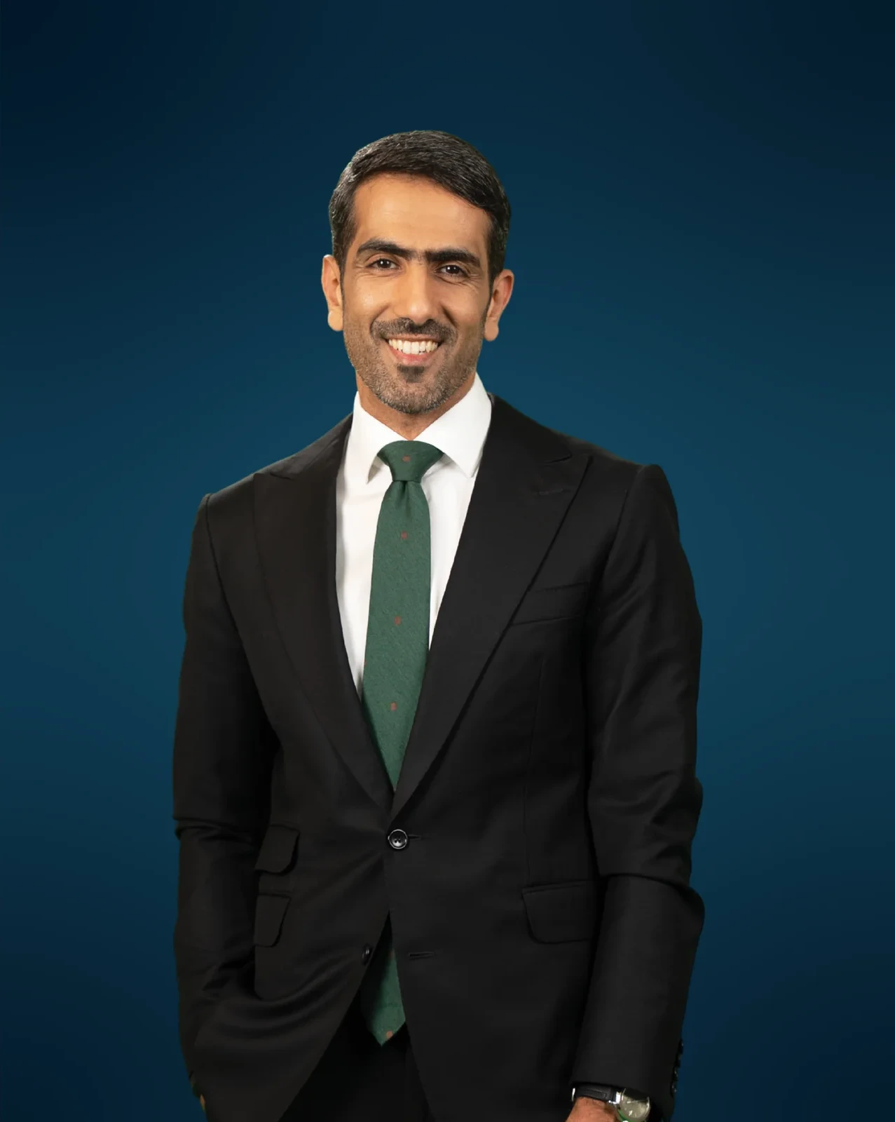 Mohammed in a business suit