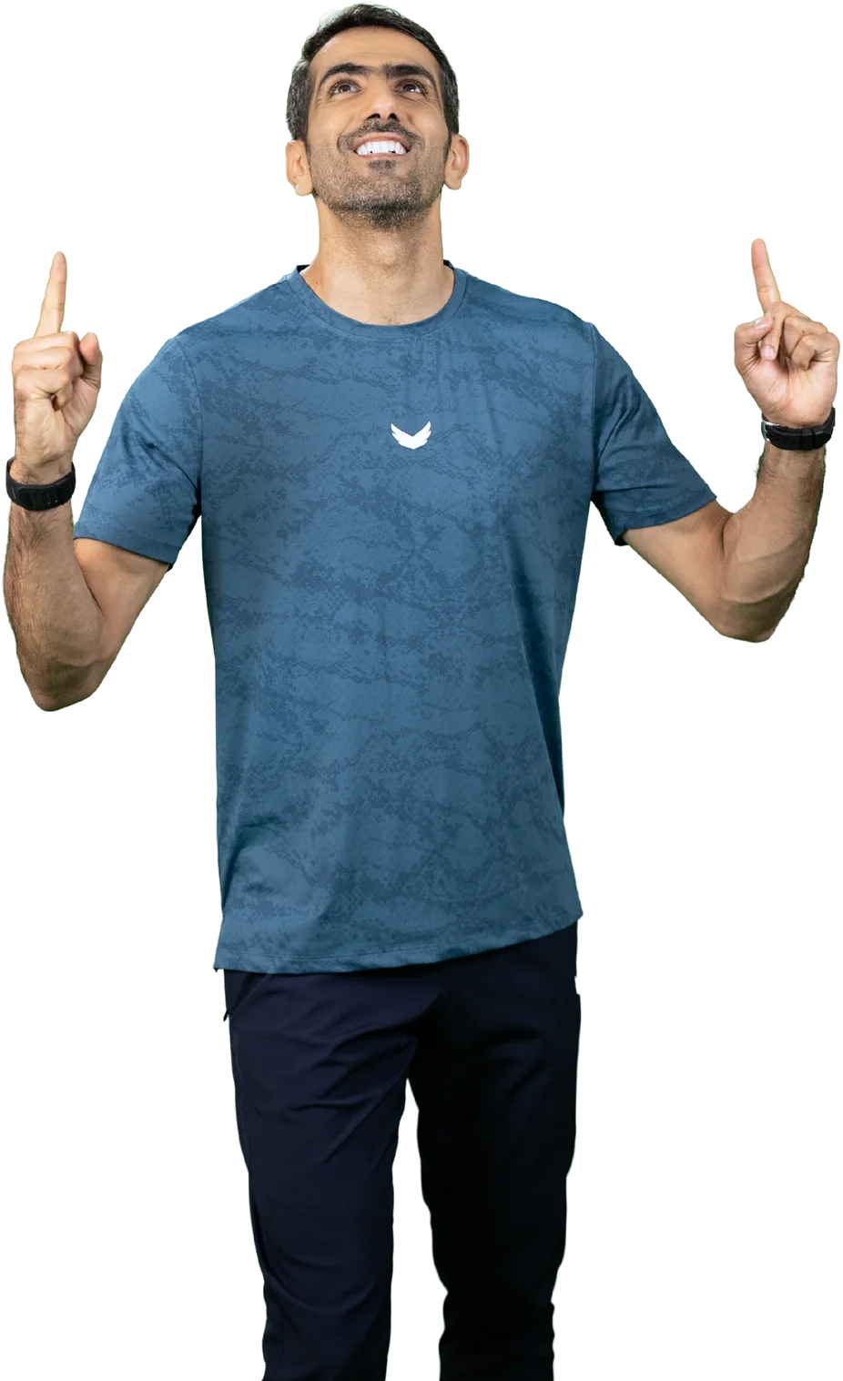 Mohammed pointing up